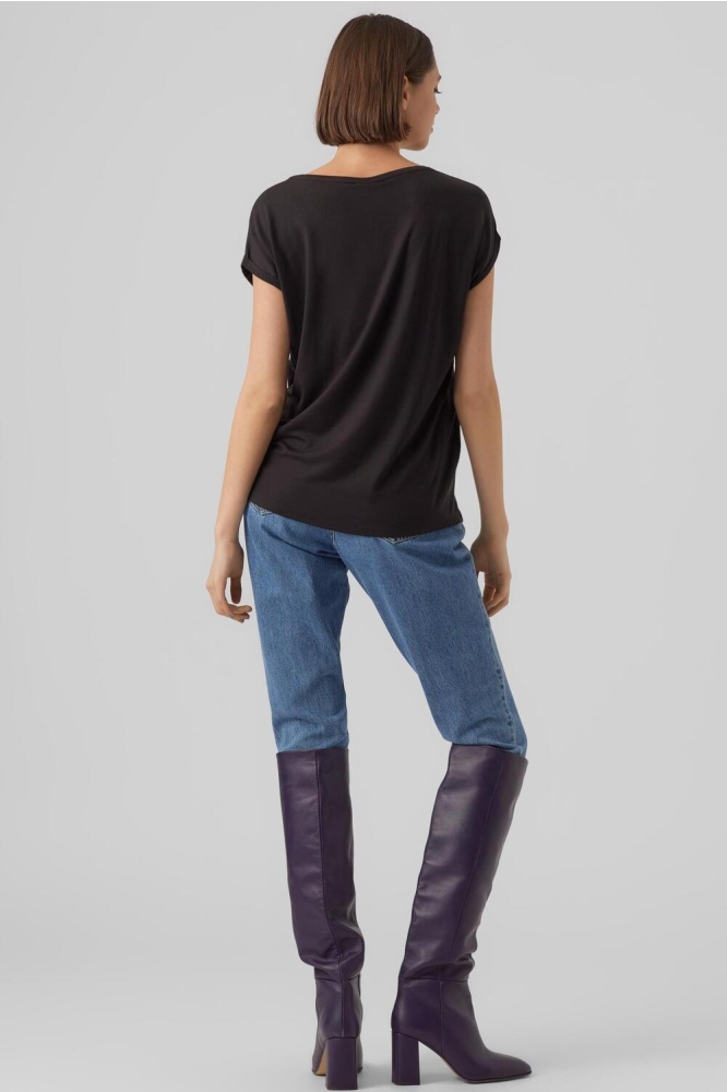 VMAVA PLAIN SS TOP GAJRS NOOS 10284468 BLACK